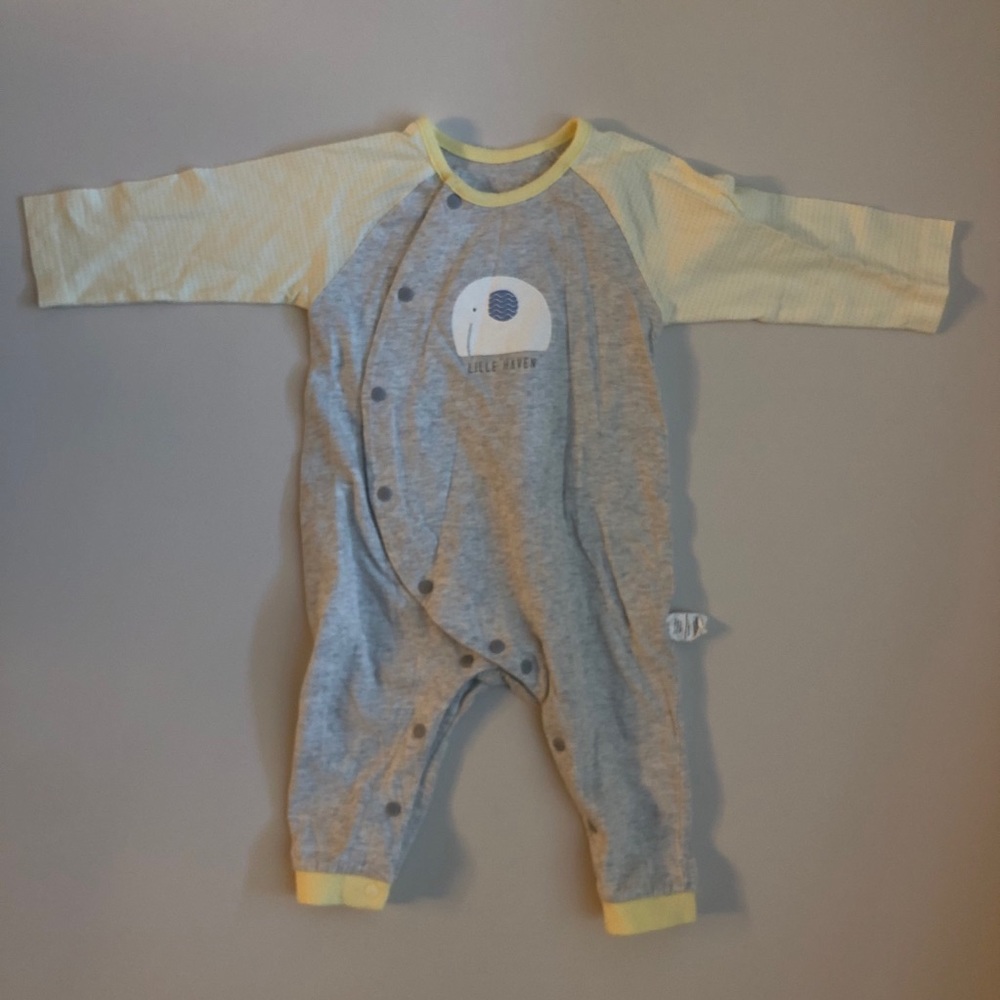 Elephant baby romper/pajamas